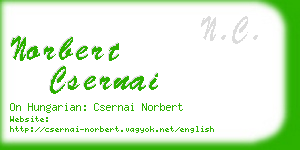 norbert csernai business card